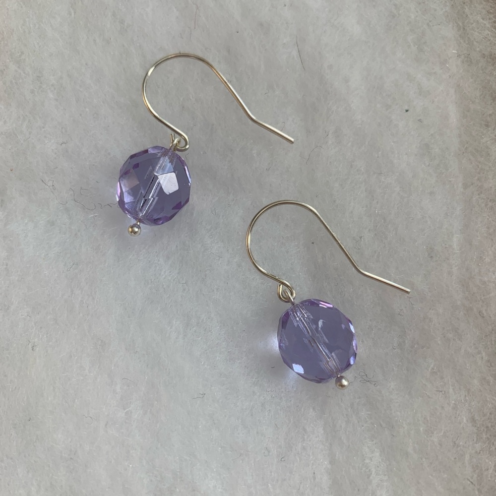 Antique Neodymium Color-Change Glass Beads • Blue to Lavender Sterling NWT